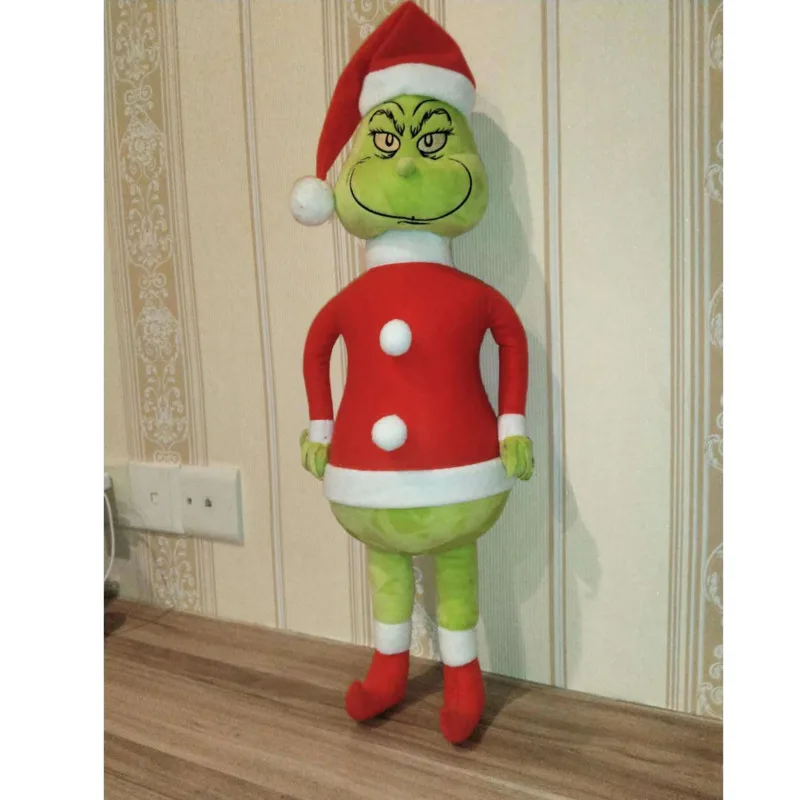 Палантин How The Grinch плюшевые игрушки зеленая плюшевая кукла мягкие для детей