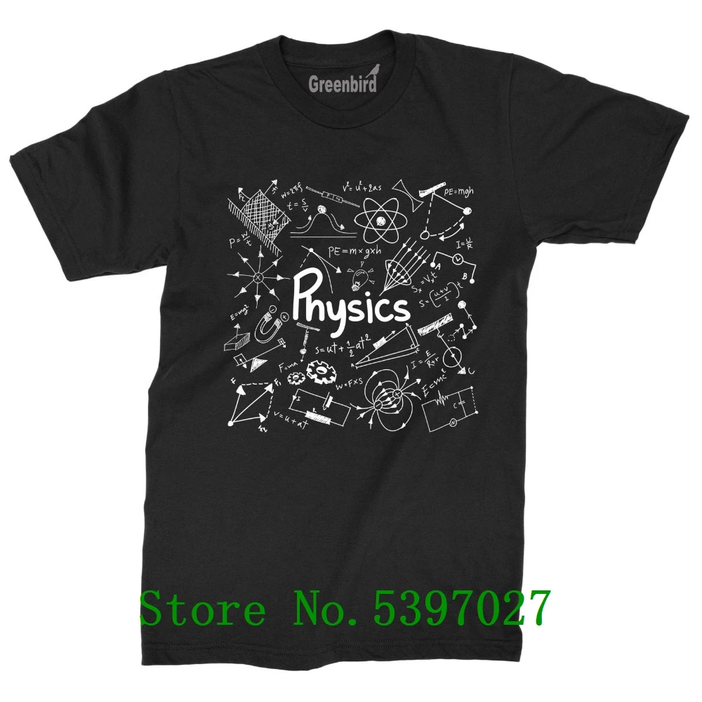 

2020 New casual Short Sleeve Physics T-Shirt College Science Teacher Library Study Nerd Geek O-Neck Tee 100% Cotton T Shirt