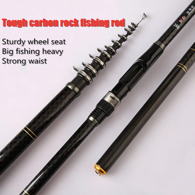 Telescopic travel fishing rod 3.6-7.2m ultra-lightweight carbon fishing rod tackle carp feeder