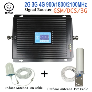 

2g 3g 4g Repeater LTE UMTS data signal amplifier gsm cell phone signal booster external cell phone antenna set LCD Display