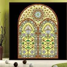 Пользовательский размер оконная крышка декоративная пленка статическая цепляется пятнистость защита симметрия узор гардероб двери декор 40 см x 100 см