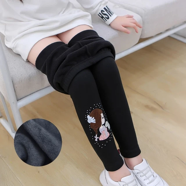 Mädchen Leggings Winter Koreanische Stil Dicke Hose Cartoon Kinder