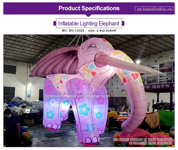 BG-C0322-Inflatable Lighting Elephant_1