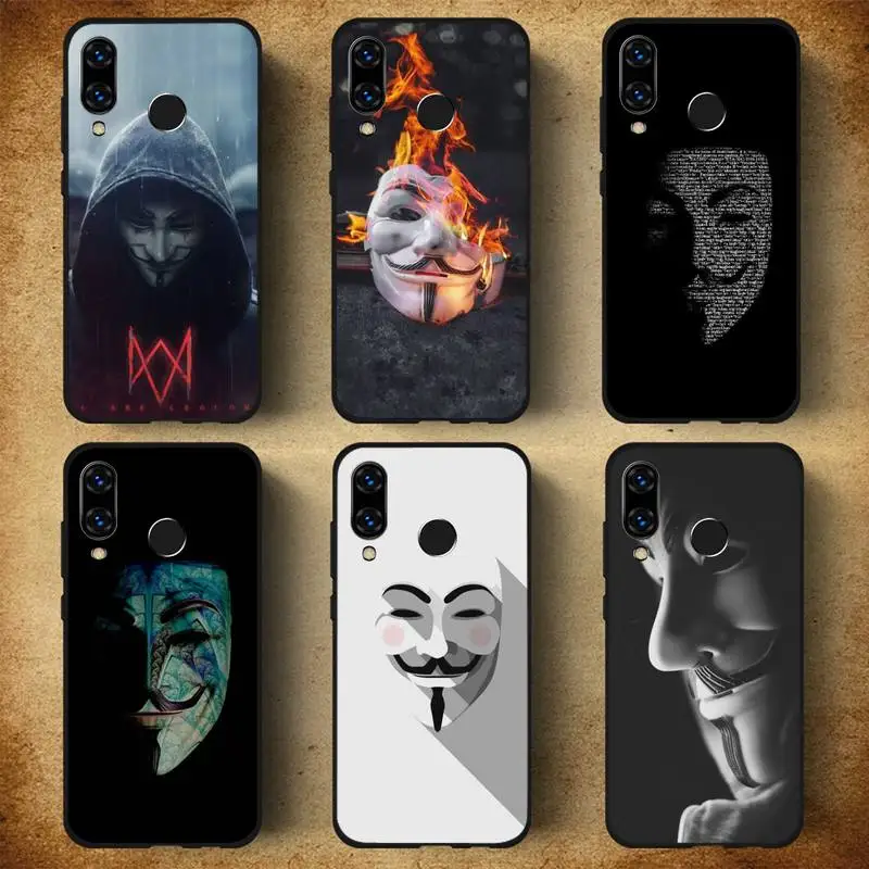 V-vendetta Маска Роза чехол для телефона Huawei Honor 7C 7A 8X 8A 9 10 10i Lite 20 NOVA 3i 3e | Мобильные