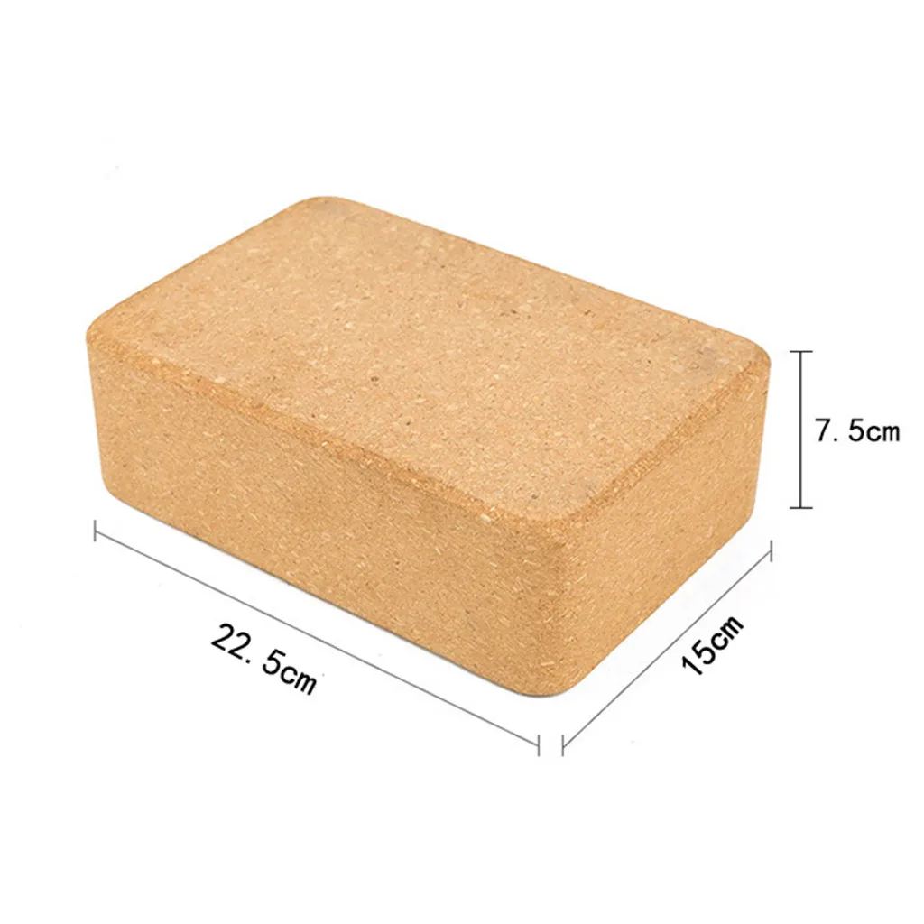 Блок для йоги высокой плотности из пробкового дерева вспомогательный инструмент