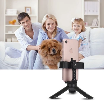 

PULUZ Folding Plastic Tripod + Horizontal / Vertical Shooting Metal Clamp with Cold Shoe for Smartphones