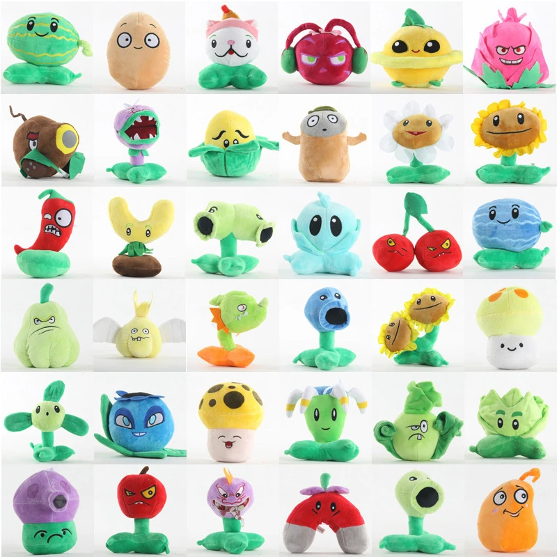 1pcs Plants vs Zombies Plants Plush Toys 13 20cm PVZ Peashooter