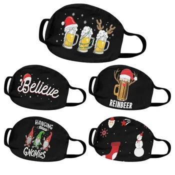 

1pc Face Mask Christmas Print Rescue Breathable Multi-purpose Mouth Cover Mask Facemask Mascarillas Earloop Mondkapjes Cap Маска
