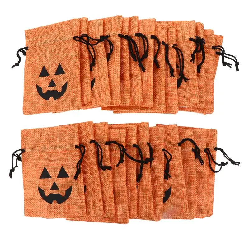 25pcs Halloween Drawstring Bag Storage Pouch Gifts Bag Halloween Candy