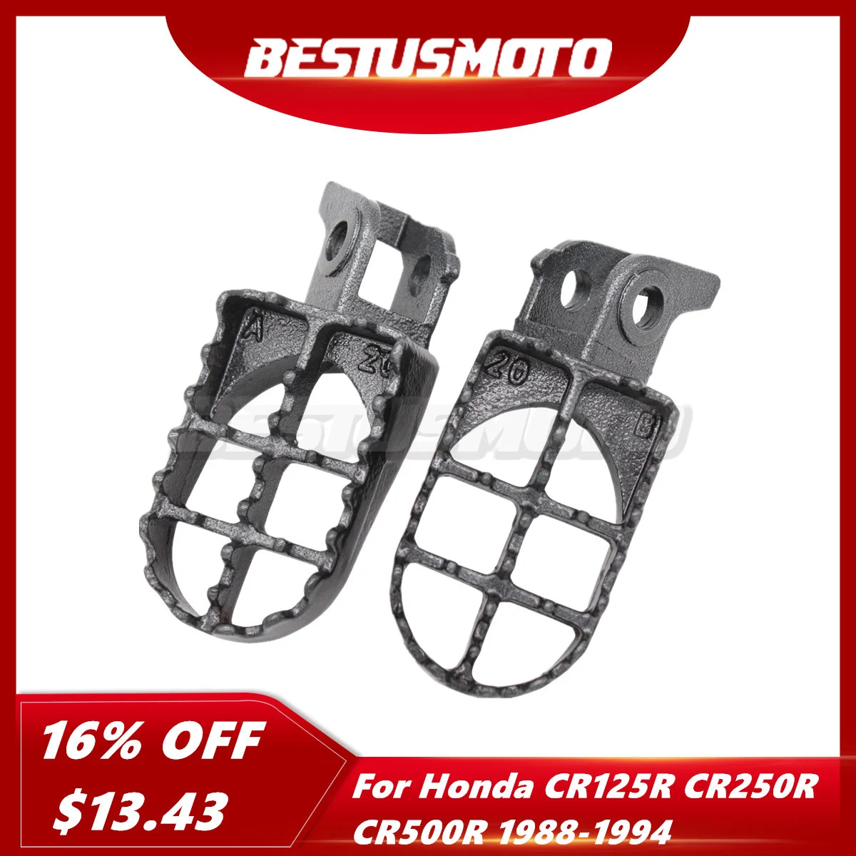 Moto Motocross Pedane Poggiapiedi Per Honda Cr 125 250 500 Cr125 Cr250 Cr500 Cr125R Cr250R Cr500R 1988-1994