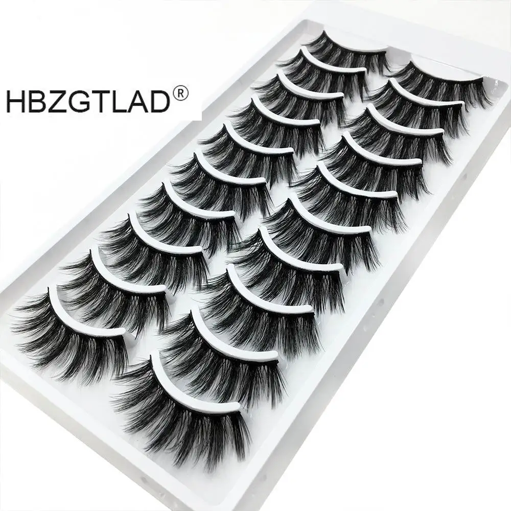 NEW 10 pairs natural false eyelashes fake lashes long makeup 3d mink lashes eyelash extension mink eyelashes for beauty