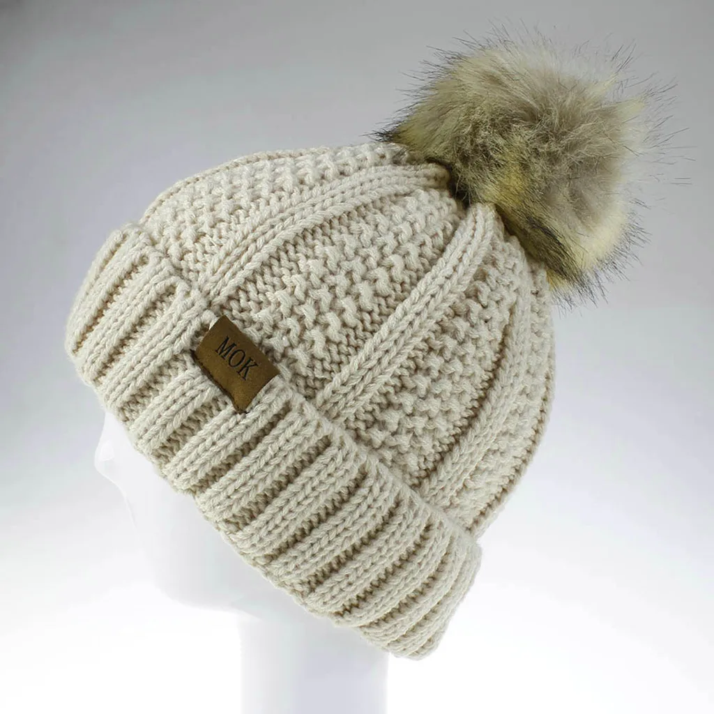 Шапка и шарф 2019Top Женская двухсекционная однотонная вязаная шапка сохраняющая тепло шейный платок зимняя шапка - Цвет: 01hat