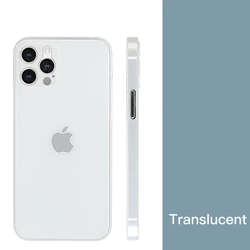 Ultra Thin PP Matte Shockproof Case - Slim Clear Protective Cover for iPhone 12 Mini (Translucent)