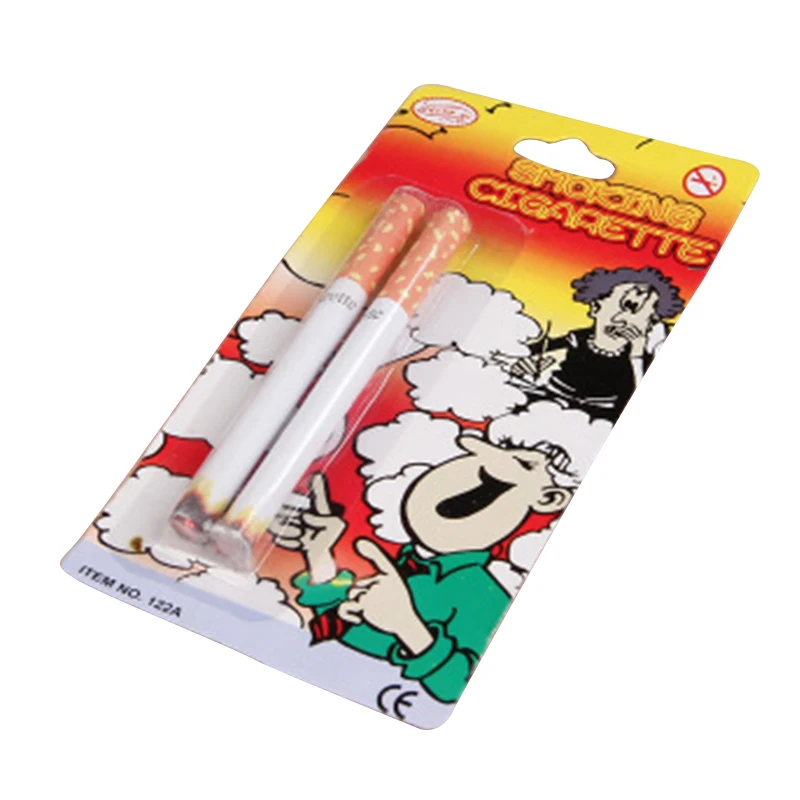 1 шт. поддельные сигареты смешной прикол сувенир горит курить сигареты дым гаджет и подарки Хэллоуин классическая игрушка - Цвет: Белый