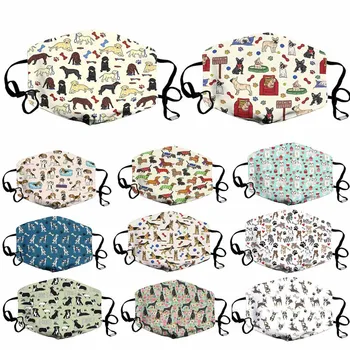 

#40 1pcs Cute Dogs Fashion Printed Face Mask Washable Reusable Cotton Blend Mask Streetwear Masks Mascarilla Adulto Mascherine
