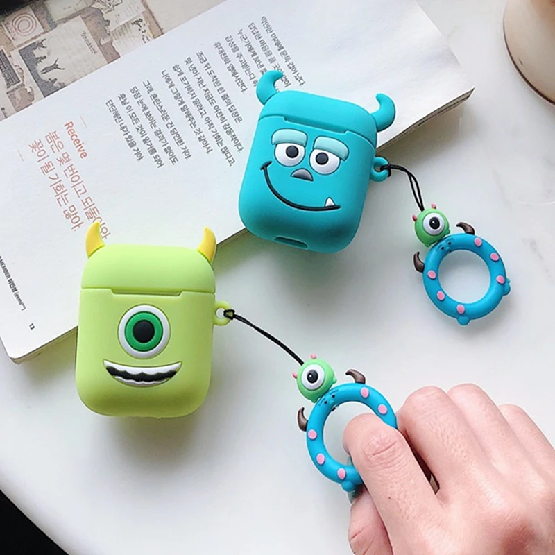

3D Cute Cartoon Soft Silicone Earphone Case For Apple Airpods 2 Shockproof Cover For AirPods Case Wireless Bluetooth Accessories