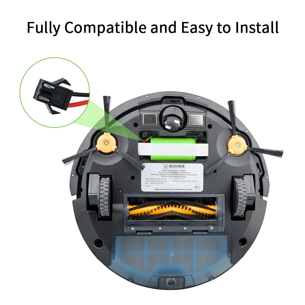 Li-ion Bateria de Substituição Compatível com Conga Excellence 990 950 1090 1790 1990 Ecovacs Deebot N79 N79s Dn622 Eufy Robovac 11 11s 30 35c e Ikohs Netbot S14 S15 Peças 14.4v 2600mah - Image 3