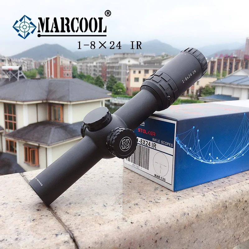 MARCOOL 1 8X24 IG прицел для охоты тактический оптический коллиматор прицела сетка