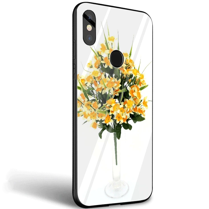 G12 Стеклянный Чехол для мобильного телефона Xiaomi Note 5 6 7 Pro F1 A1 A2 4X5X6X9, чехол из ТПУ с цветами орхидеи, цветной чехол - Цвет: G12
