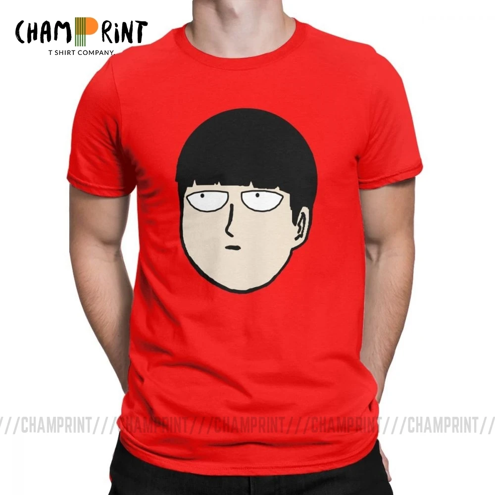 Mob Psycho 100, мужские футболки из чистого хлопка, креативная футболка с круглым воротником, футболки с коротким рукавом, одежда в подарок