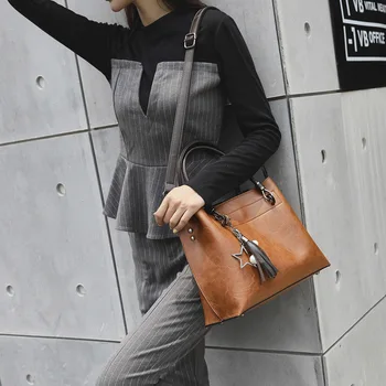 

2020 Summer New Retro Bucket Handbags Fashion Sue Pendant Shoulder Crossbody Hand Bag