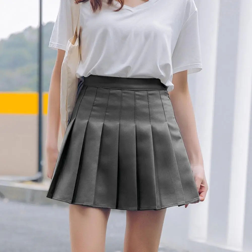 XS-2XL, Женская юбка, модная, высокая талия, плиссированная, мини юбка, тонкая талия, повседневная, теннисная юбка, faldas ute, милая, для девушек, для танцев, mujer moda