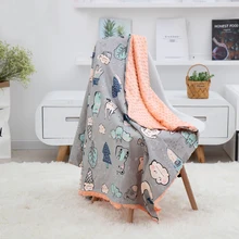 Мягкие детские одеяла, теплые флисовые, для новорожденных, для коляски, для сна, Шапочка-бини с мультяшным рисунком, для младенцев, постельные принадлежности, одеяло, пеленка, детское банное полотенце