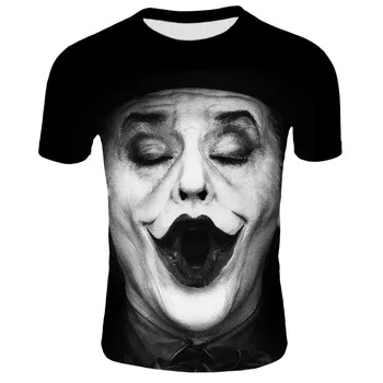 

3D Printed T Shirt Men Casual O-neck Male tshirt Joker Clown Short Sleeve Cosplay Funny T shirts Tops