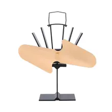 2 Лопасти тепла мощность дровяная плита экологичный вентилятор Дома Деревянная горелка для камина воздуходувки топливного пальто экономия печного вентилятора