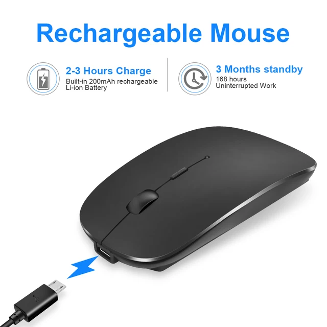 Wireless Mouse Computer Bluetooth Mouse Silent PC Mause Rechargeable