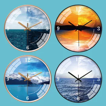

INS Creative Sea Fashion Wall Clock Mute Quartz Clocks for Home Living Room Bedroom Decoration Hanging Clock 25CM 30CM