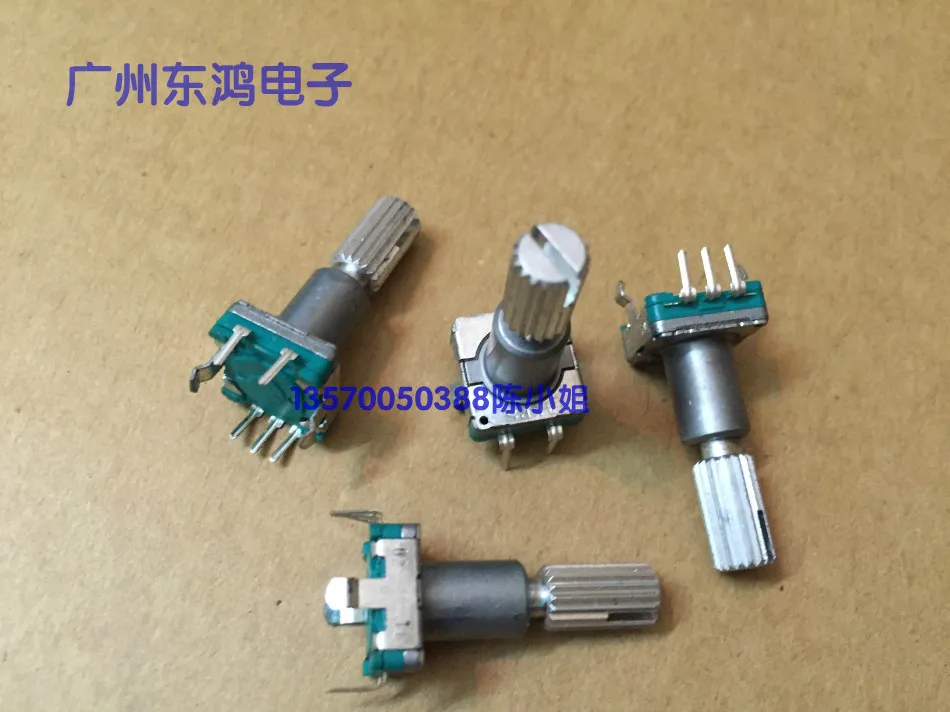 

2PCS/LOT ALPS Alps EC11 encoder 30, location 15, pulse point with switch, saw tooth shaft length 22MM