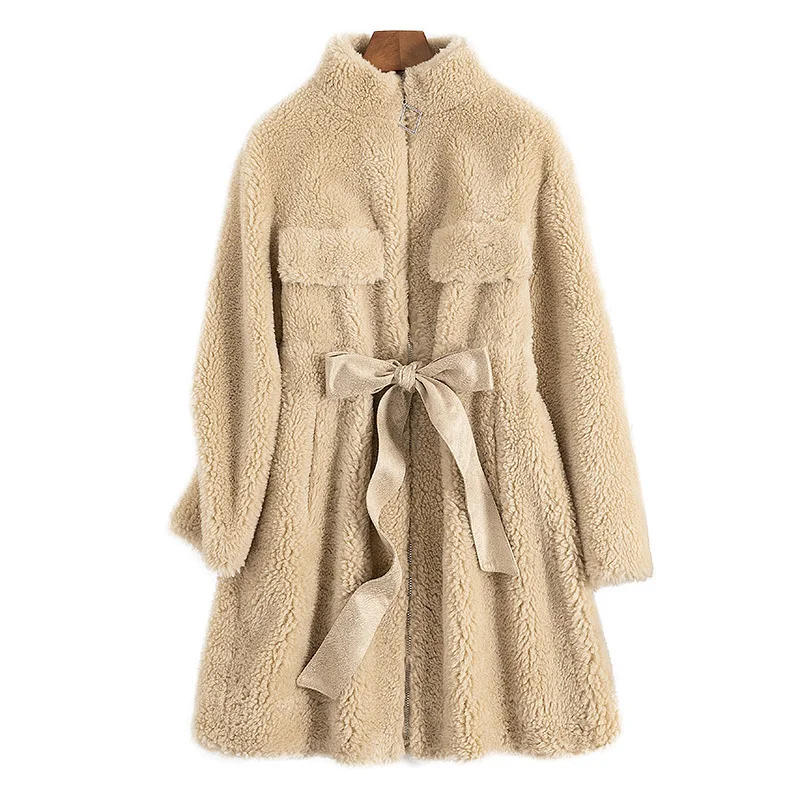 

Autumn Winter Coat Women Clothes 2020 Korean Real Fur Coat Female 100% Wool Jacket Sheep Shearling Tops Abrigo Mujer ZT4534