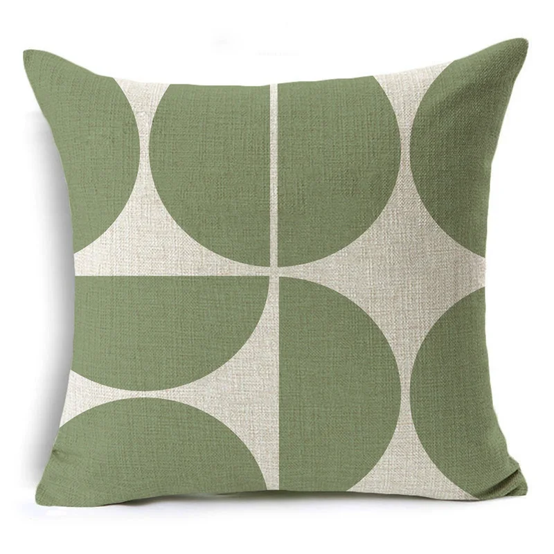 Leaf green decorative cushion cover flower pillowcase car sofa decorative pillowcase household pillow 45 x 45 cm