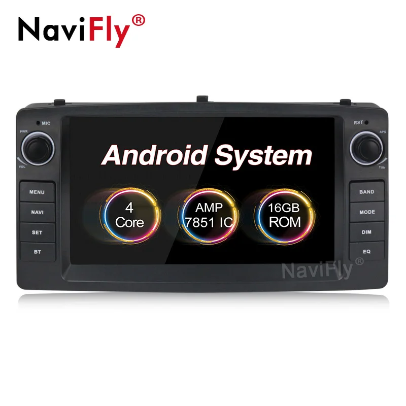 Clearance Navifly Android 8.1 Car DVD Player For Toyota Corolla E120 BYD F3 Stereo Multimedia GPS Navigation Wifi Tape Recorder Quad Core 1