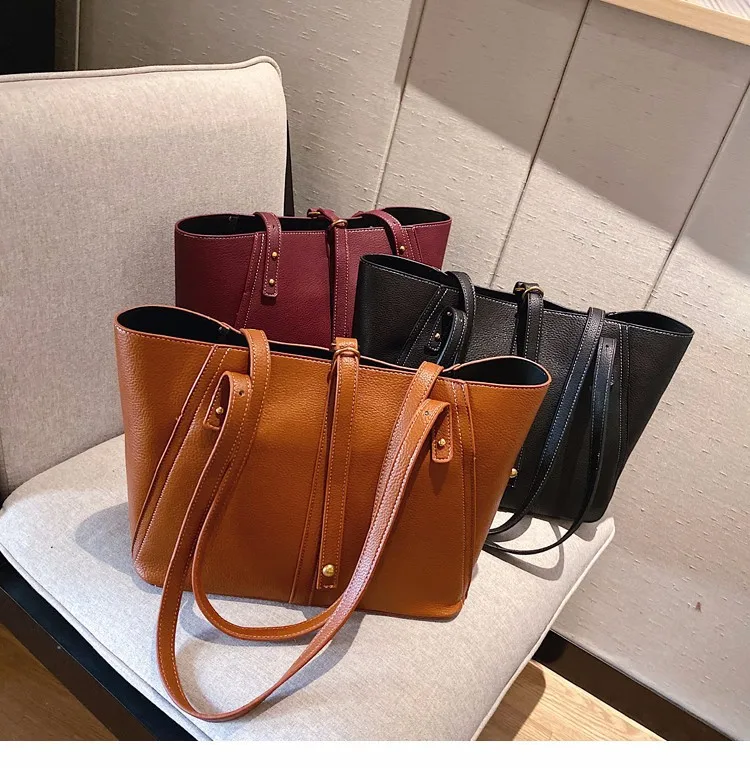 

Autumn and Winter New Large-capacity Women's Bag Vegetable Basket Shoulder Bag High-end Bag Women Bag