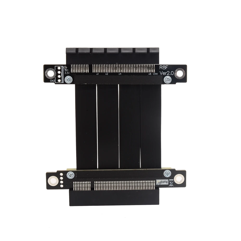 para x8 Riser Cabo Fêmea para Sinal Fêmea Direto tx para tx rx para rx Cabo de Extensão Pci Express Riser Extender Jumpers Pcie3.0 x8 - Imagem 3