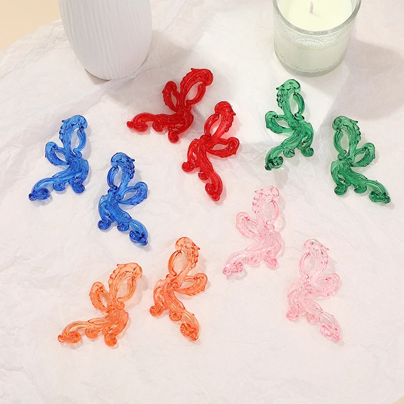 Butterfly Drop Earrings for Women Korean Acrylic Dangle