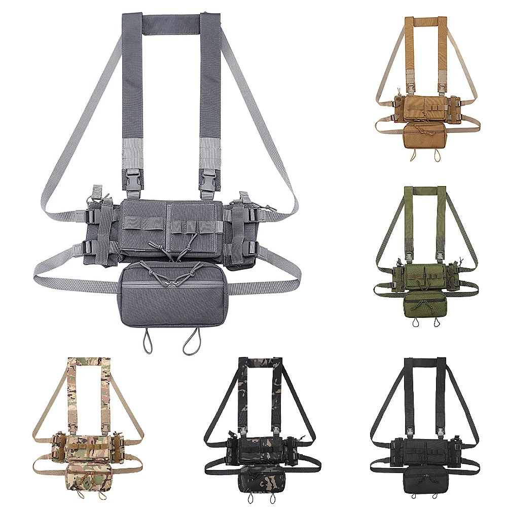 

Tactical Chest Bag Hunting Bag Molle Vest Bag Hands Free Front Bag Multi-purpose Pack For Running Hiking Hunting Mountaineering