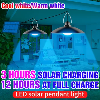 

WENNI LED Solar Light With Line Outdoor Lighting IP65 Waterproof LED Street Lamp 15W 20W Double Head Solar Pendant Lights 2835