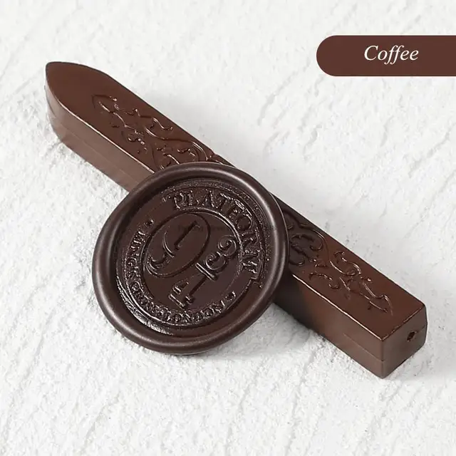 24 Colors Flower Seal Wax DIY Card Invitations Envelope Retro Wax Seal Stamp Wax Seal Magic Arrow Pattern Wax Stick With Wick Coffee