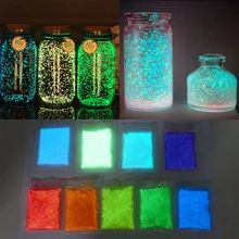 SOLEDI 10g Glowing Luminous Fluorescent Sands Glow in The Dark Pigment Powder Aquarium Sand Art Fish Tank 10g/1Bag
