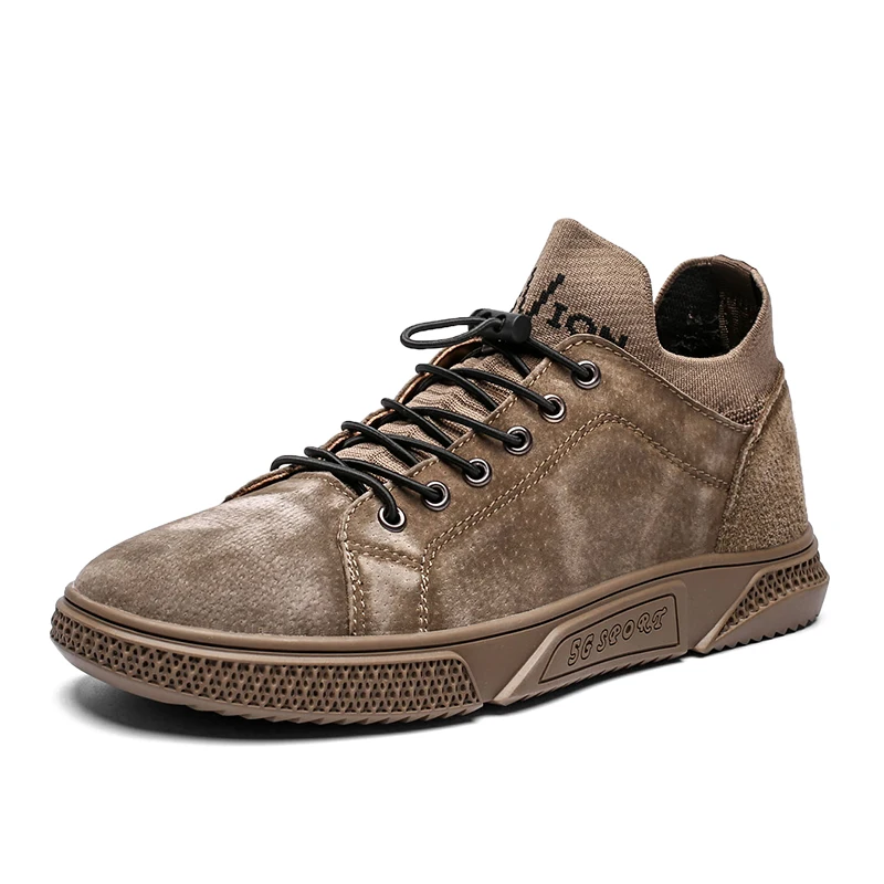 

Fashion Outdoor Men Khaki Sneakers High Quality Brand Casual Breathable Shoes Four Season Soft Jogging Tennis Mens Shoes *K950