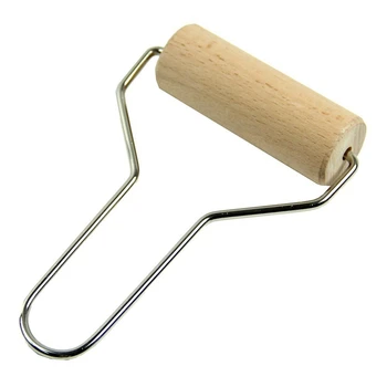 

1 pc Wood Clay Roller Pottery Rolling Pin Modelling Tool Stainless Steel Handle