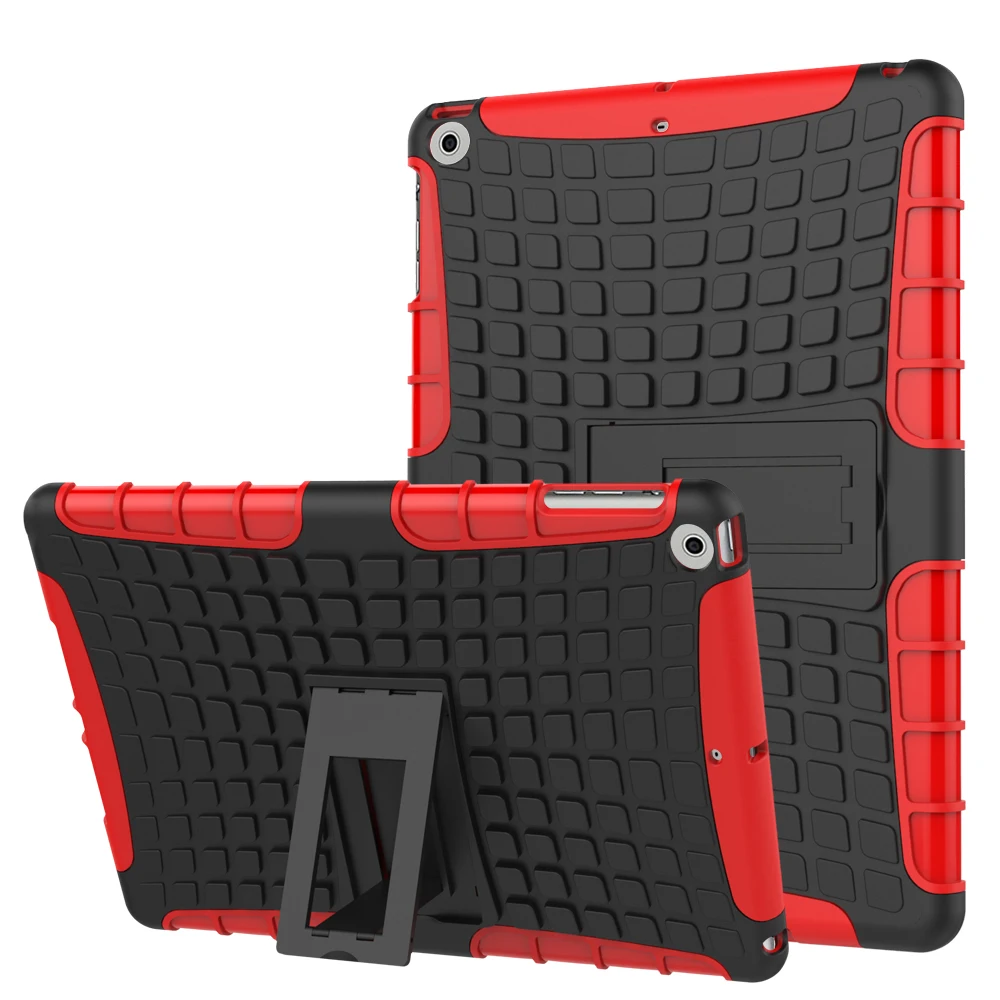 

Shockproof Dual Layer Hybrid Armor Shell TPU+PC Tablet Stand Case Cover For Apple iPad 9.7 2017 A1822 A1823 A1893 A1954 ipad9.7