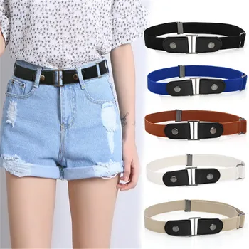 

Buckle-free Belt For Jean Pants Comfortable Adult Children Invisible Elastic Waist Belt For Women/Men No Bulge Hassle jeans wild