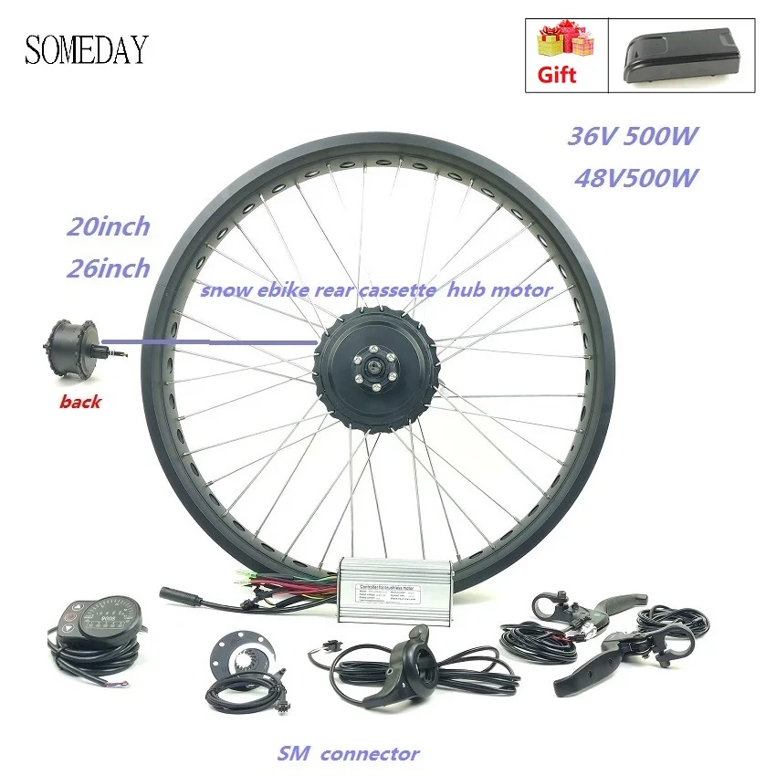Best Price electric bicycle conversion kit 36V 48V 500W fat snow ebike 20inch 26inch motor wheel rear cassette hub motor LED900S display Best Price electric bicycle conversion kit 36V 48V 500W fat snow ebike 20inch 26inch motor wheel rear cassette hub motor LED900S display