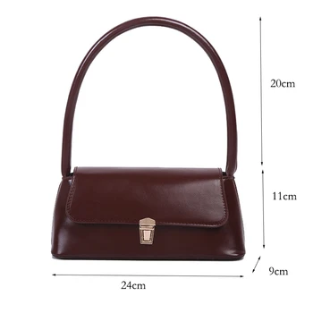 

Trendy Woman Baguette Bag vintage Shoulder Satchel Armpit bag female PU hand bag 2020 new fashion handbag ins Ladies Totes