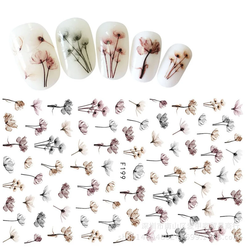 1 Sheets Colorful Tropical Flamingo Sticker Nail Art 3D DIY Accessory Decals 12cm effect nail decals -Design - | Красота и здоровье