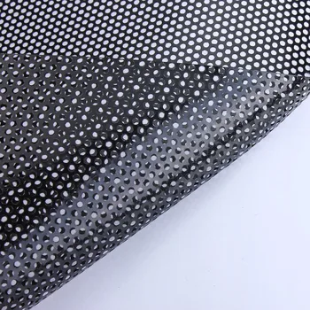 

1pc Tinting Perforated Mesh Vinyl Film Fly-Eye Headlight Rear Lamp Sticker 30*106cm Common To Use Car Light Film